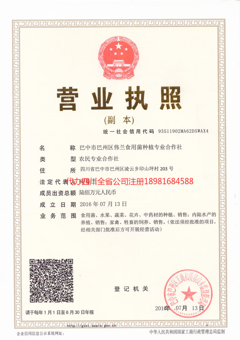 宁国宁国伟兰食用菌种植专业合作社